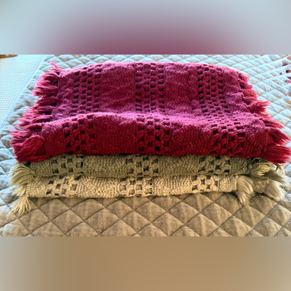 BP Nordstrom Tassel Infinity Scarf- Red, Olive Green, Beige SOLD SEPARATELY